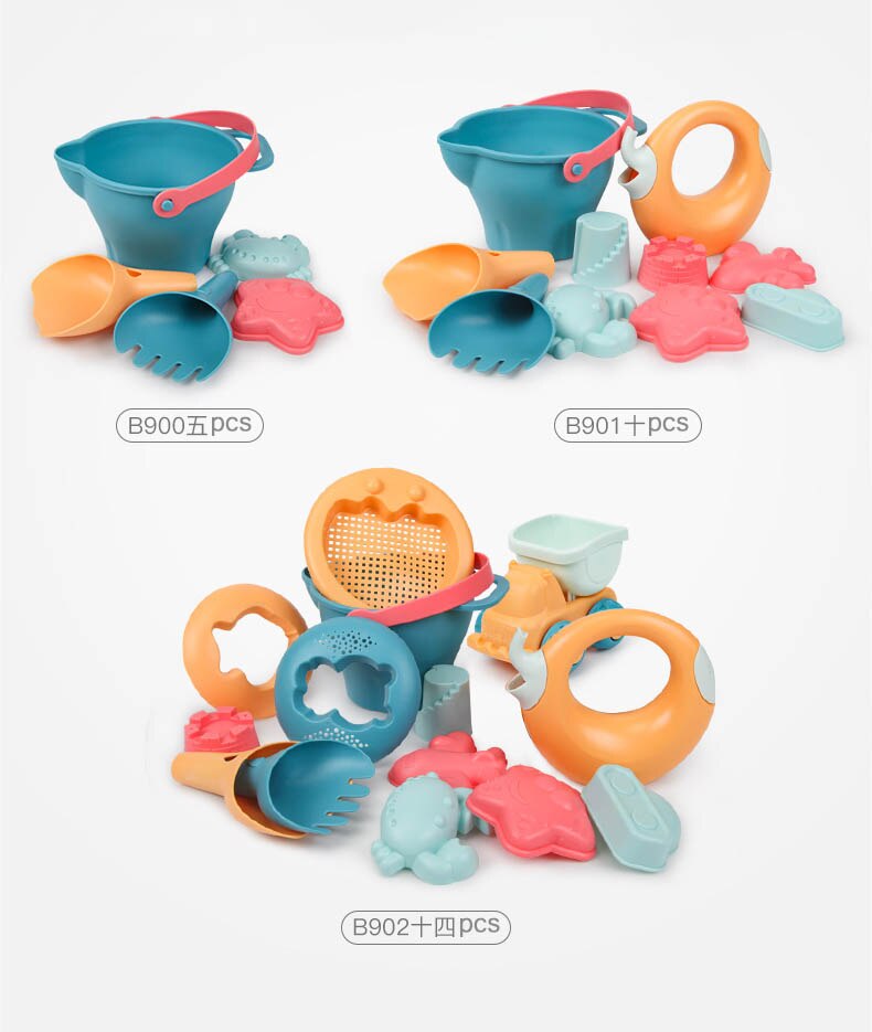 Juguetes para los niños de 5-14 Uds playa del bebé juego de juguete de los niños Set de caja de arena Kit de juguetes de verano para juego de playa de agua de arena jugar carro