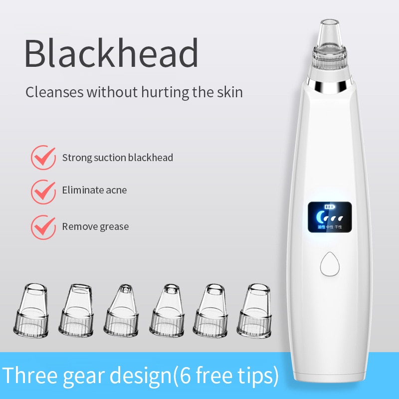 Electric Acne Remover Point Noir Blackhead Vacuum Extractor Tool Black Spots Pore Cleaner Skin Care Facial Pore Cleaner Machine