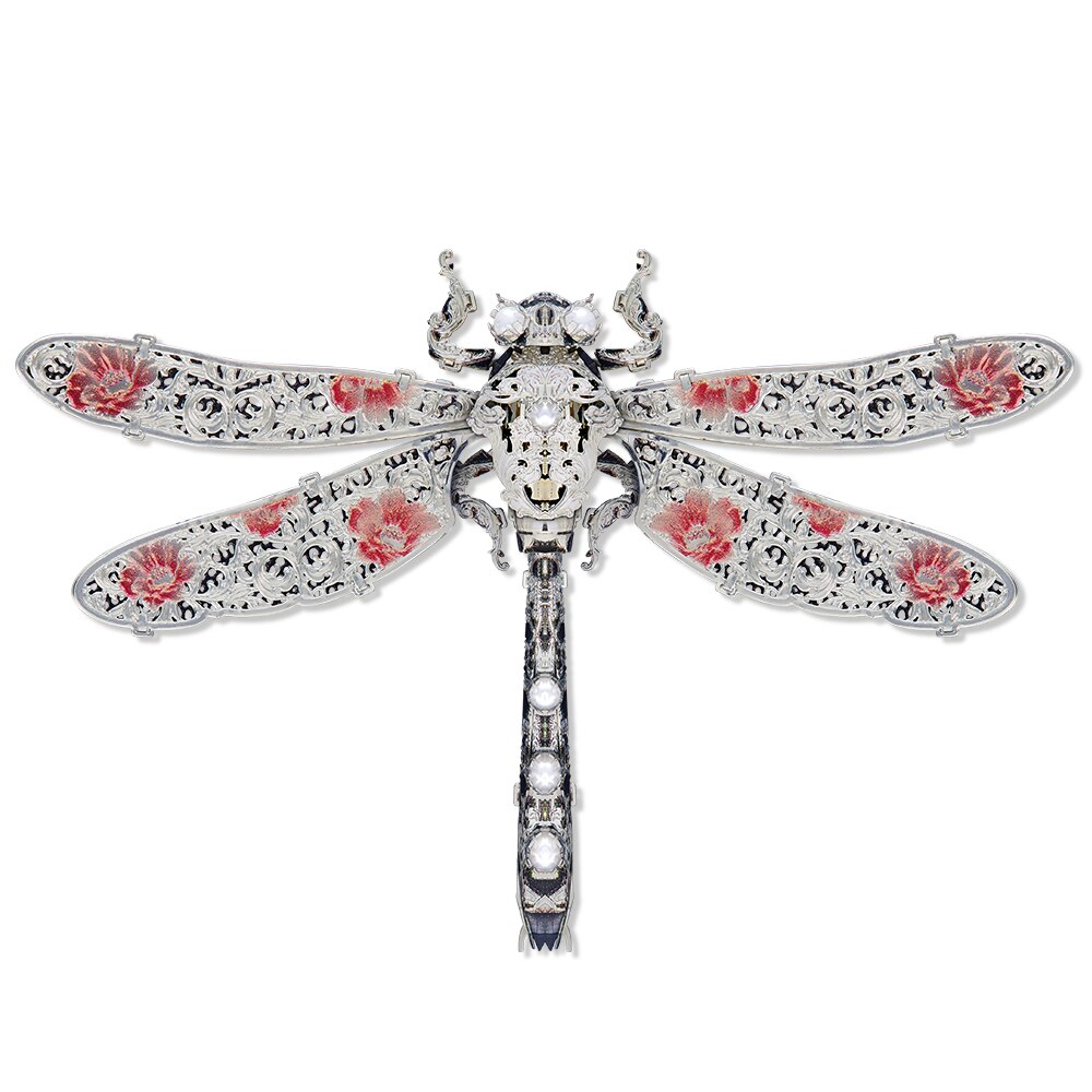 Piececool 3D puzzle metalowe broszka z owadami akcesoria zestawy modeli dla nastolatków DIY układanki zabawki łamigłówka: WHITE