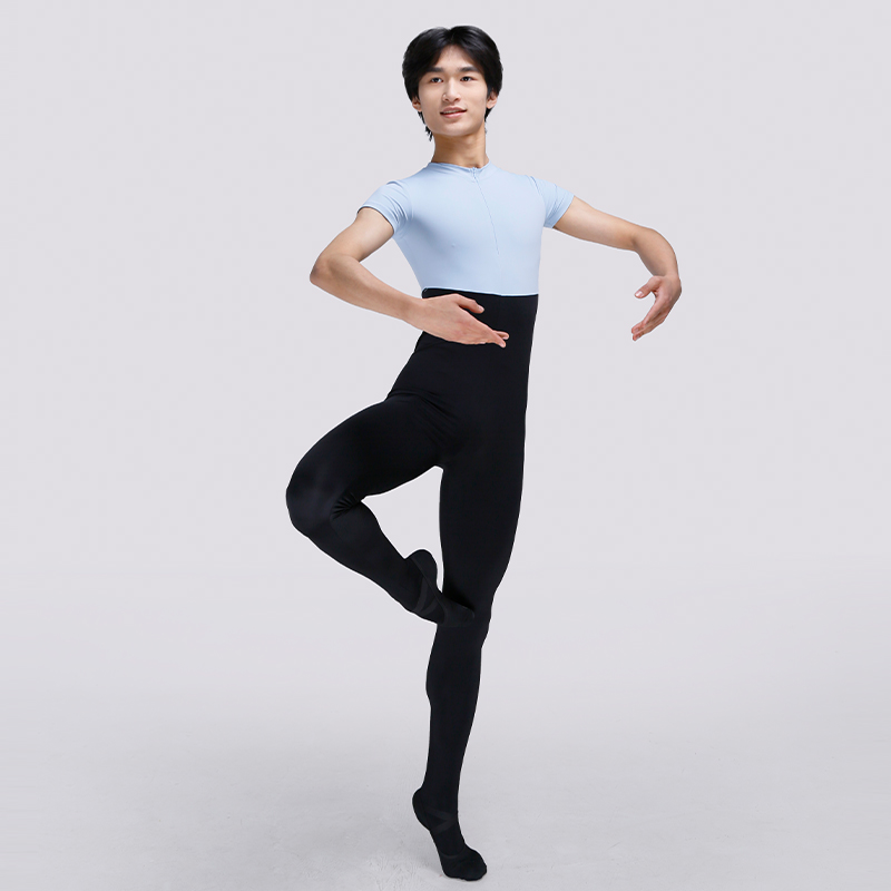 Speerise Mens Black Turtleneck Spandex Long Sleeve Unitard Unisex Full Length Ballet Bodysuit Footless Dancewear Costum: S / Brown