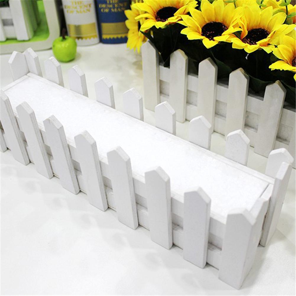 Clôture en bois Pot de fleur suspendu jardin panier planteur plante clôture fleurs artificielles boîtes pour mariage décor à la maison