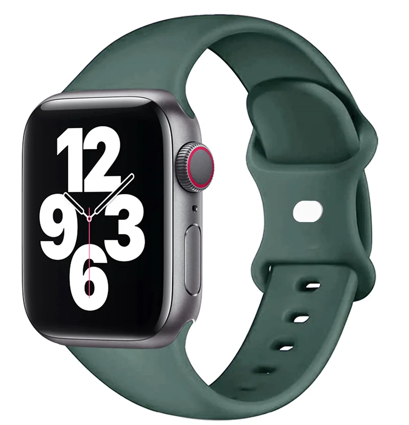 Siliconen band voor Apple Watch Band 44 mm 40 mm 45 mm 41 mm 42-38 mm sportpols iwatch serie 8 7 se 3 4 5 6 9 ultra 2 49 mm