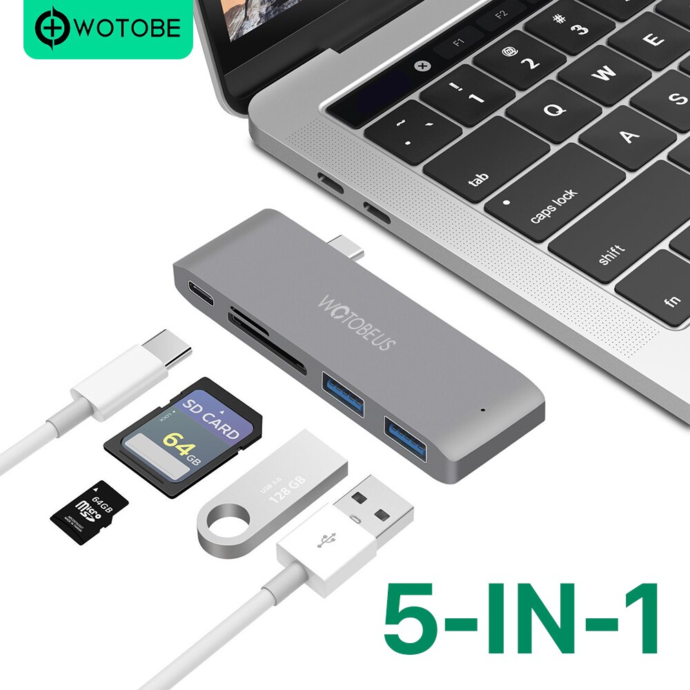 Stacja dokująca USB HUB stacja dokująca USB 5 w 1 stacja dokująca USB C na USB 3.0 dla MacBook Pro akcesoria USB-C typ C HUB