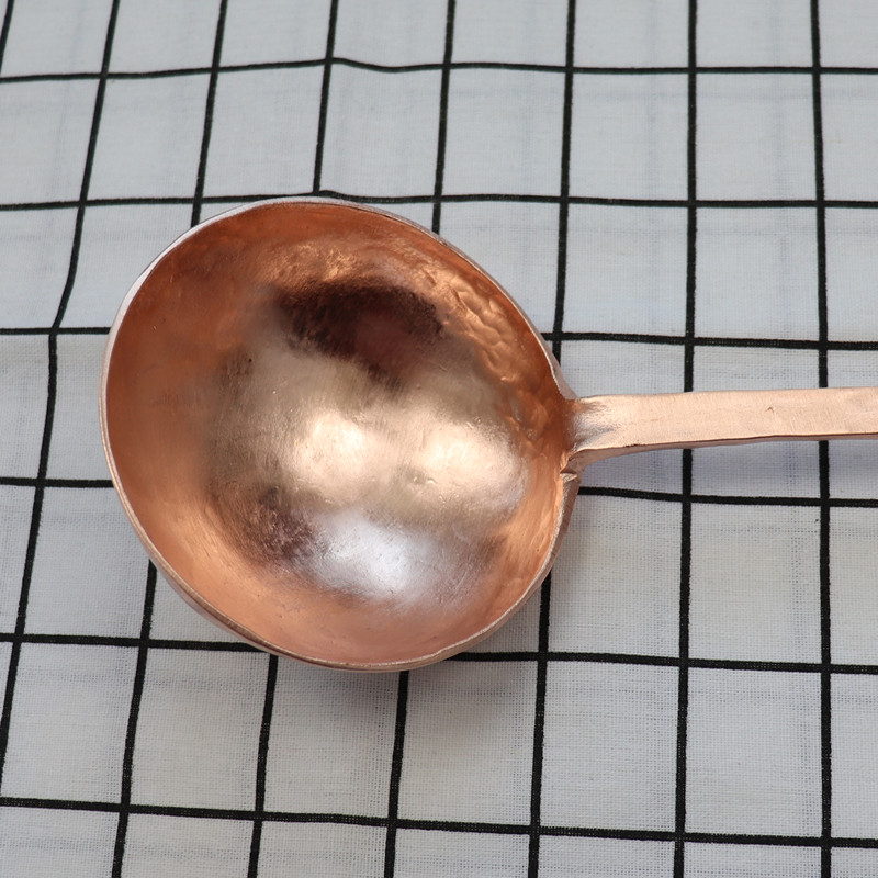 Thickened copper large spoon Pure copper spoon Long handle copper shovel Fried vegetable copper spoon wooden spoons for cooking