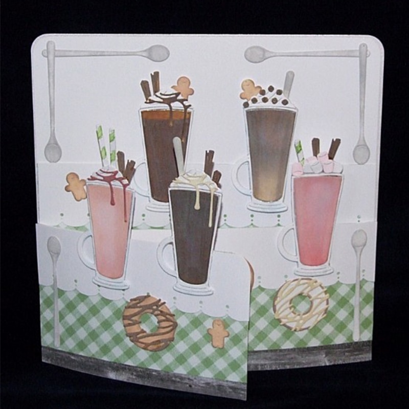 Cocktail Cup Drinking Shape Metal Cutting Dies Stencil For Scrapbooking Embossing DIY Paper Card Handcrafts Decor Templates