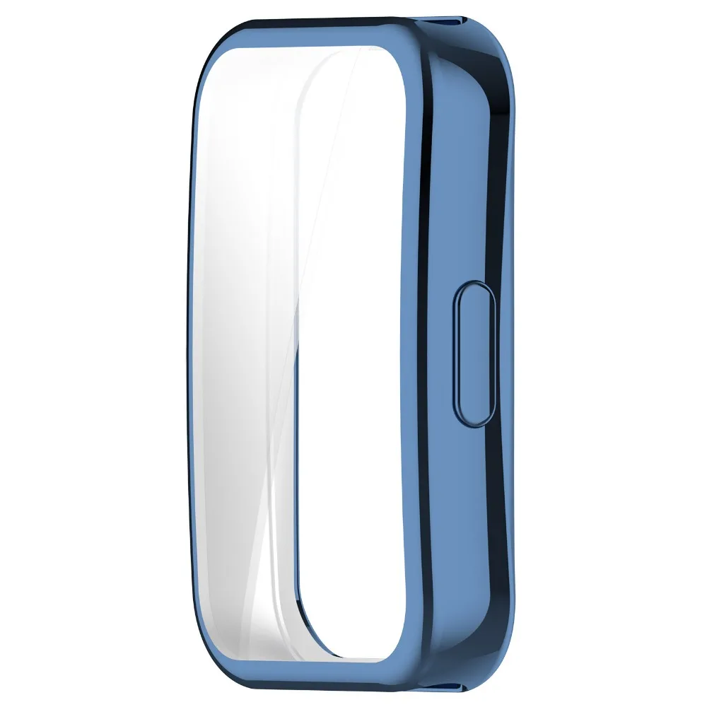 Funda protectora completa de TPU para reloj inteligente, carcasa suave antiarañazos, accesorios protectores de pantalla para Huawei Band 9 y 8, 1 unidad: Azul