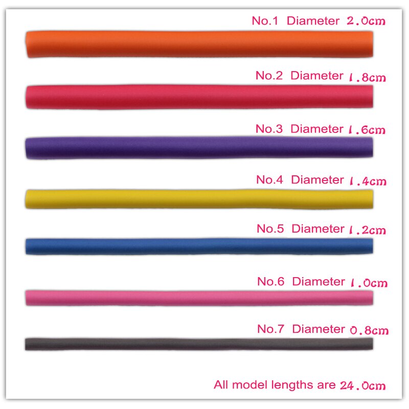 10pcs Magic Hair Curlers Rollers Soft Foam Bendy Hair Rollers DIY Hair Styling Rollers Sponge Hair Curling