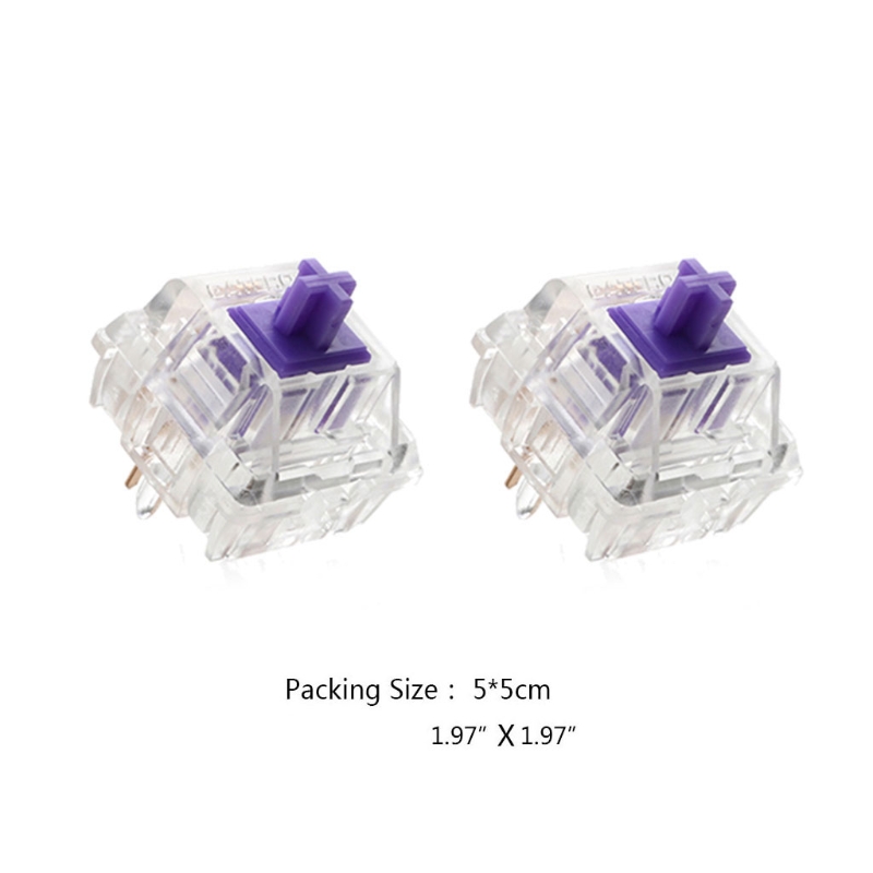 Zealios Tactile V2 Switches MX Style 5pins Mute Purple Linear Switch for Mechanical Keyboard 62g 65g 67g 78g Force