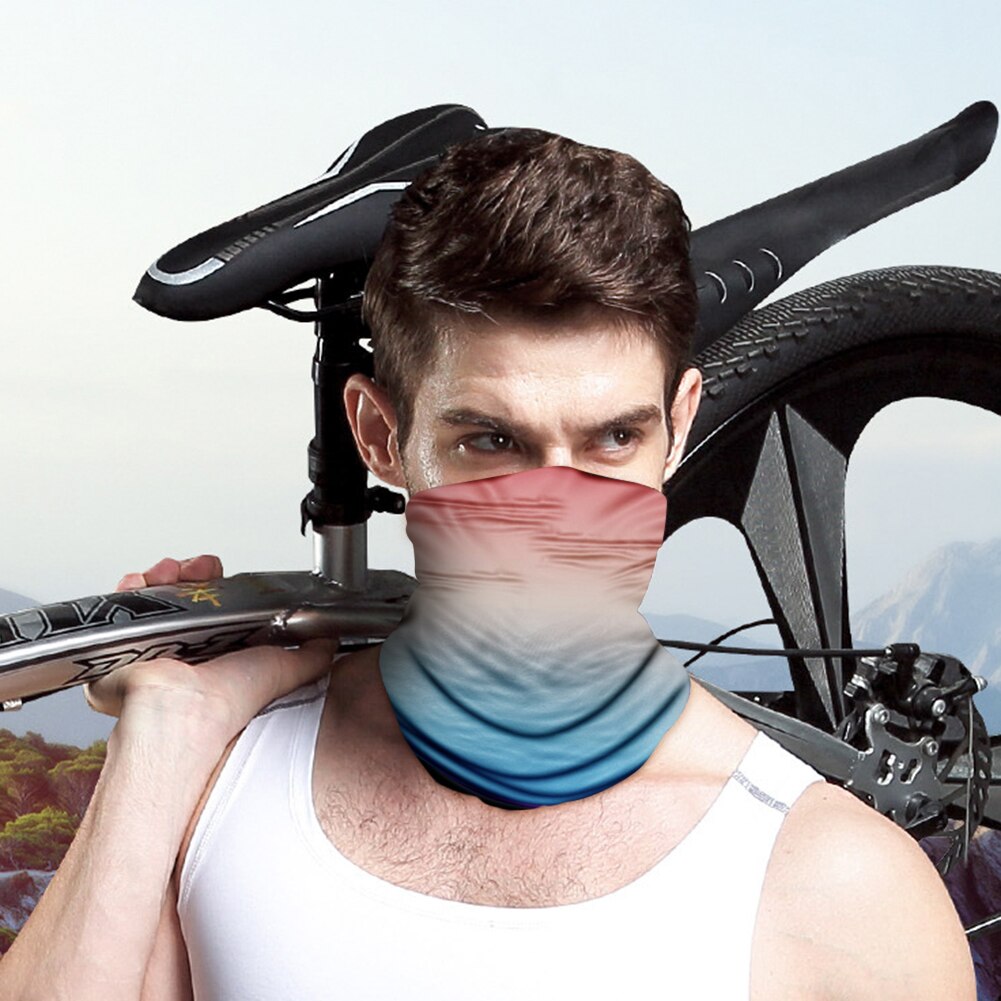 Extérieur Dégradé Cyclisme Moto Bandana Cache Cou Multifonctionnel Coupe-Vent Balaclava Masque Écharpe pour Hommes Femmes