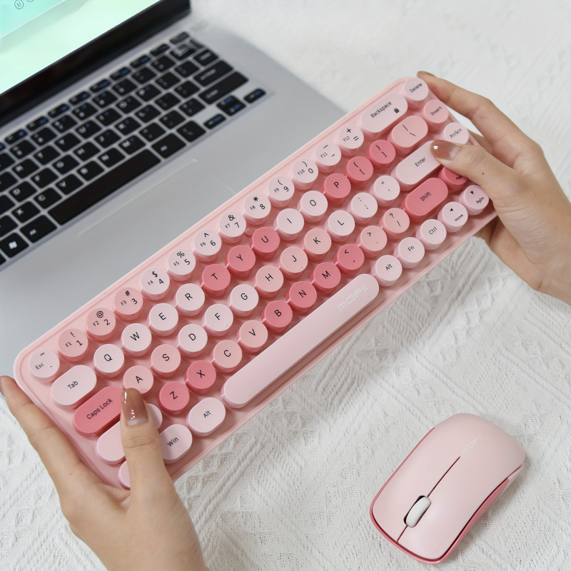 2.4G Wireless Keyboard and Mouse Combo 68 Round Keys For PC Desktop Laptop