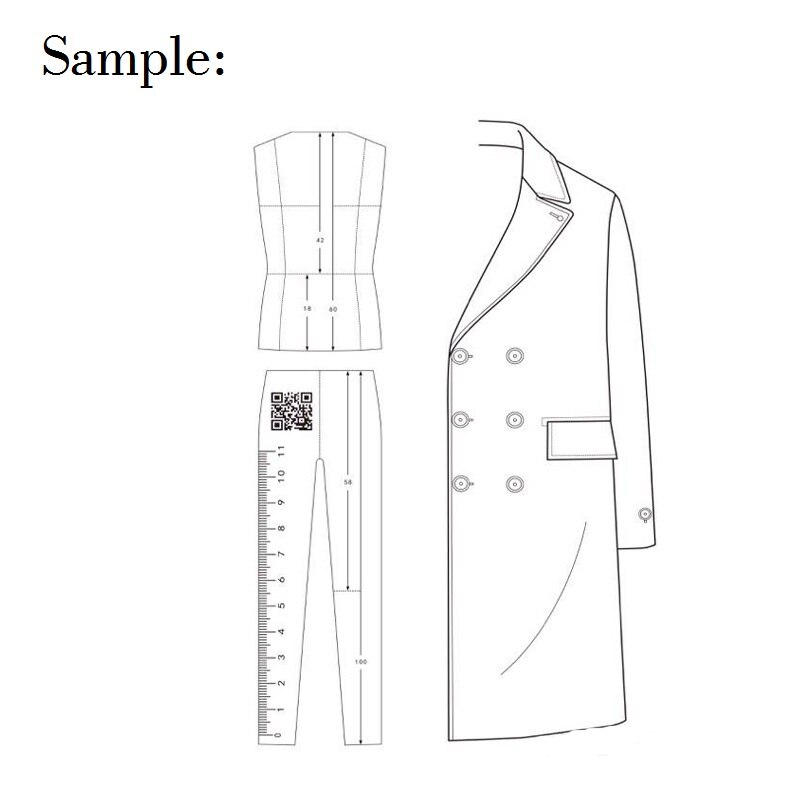 Male Ruler Garment Effect Style Men Drawing Template Ruler Original Model 25cm Height