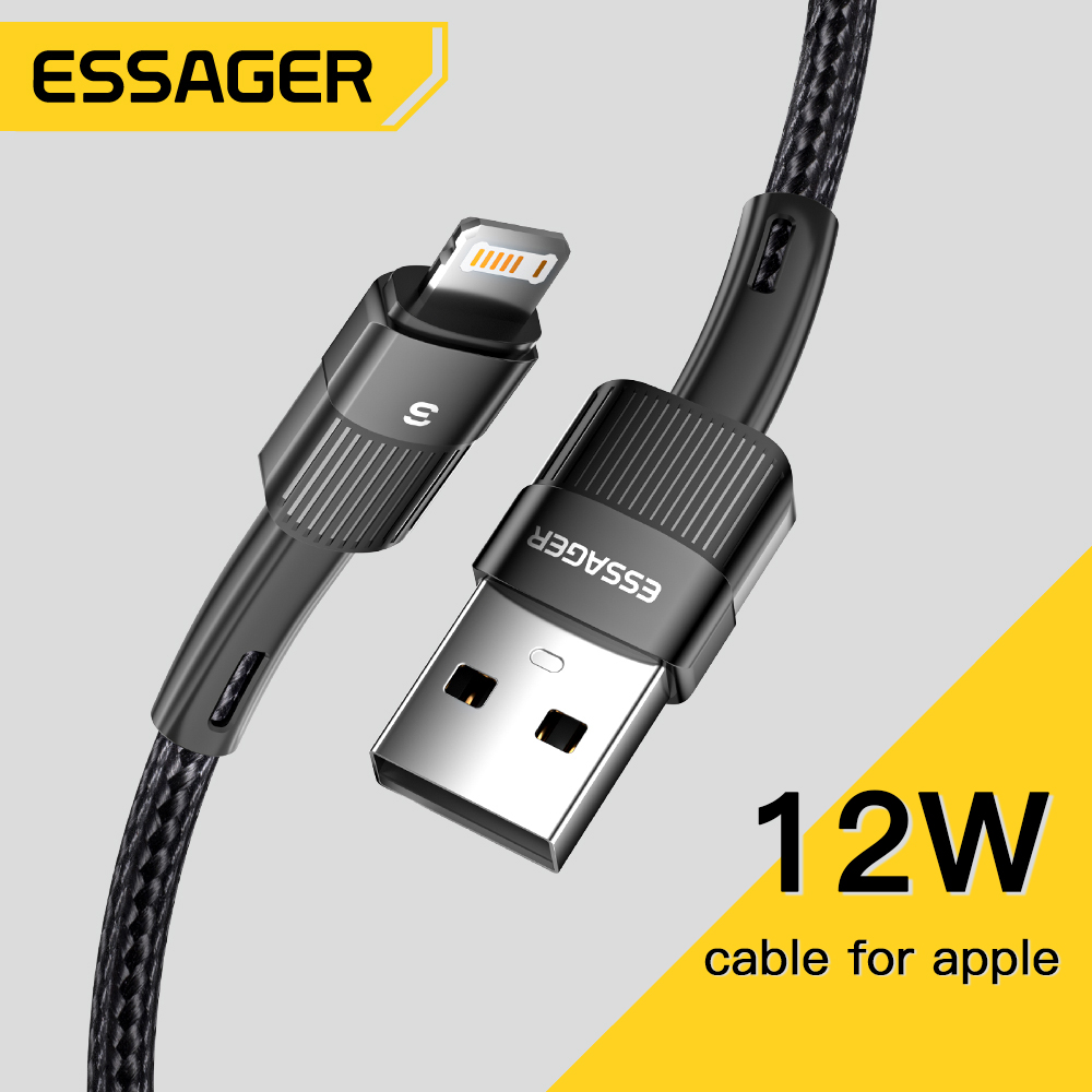 Essager USB-kabel voor iPhone 14 13 12 11 Pro Xs Max X Xr 8 7 6 Snel opladen Datalijn Oplader voor iPad Mobiele telefoon Draadsnoer