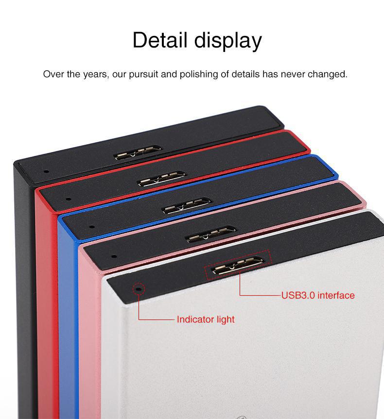 Disco duro externo portátil para PC, tableta, Mac, TV, USB 120, Extra grande, 160/250/320/500GB/1TB/2TB