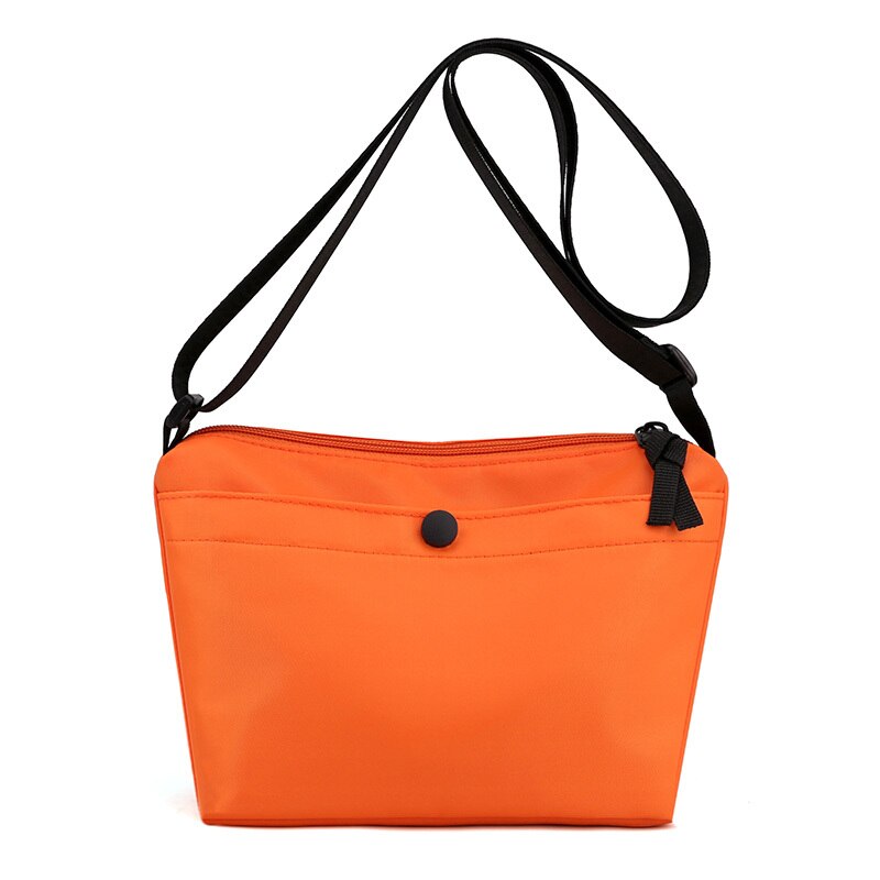 Borsa a tracolla in Nylon per donna 2021 borsa a tracolla impermeabile piccola Casual borsa a tracolla estiva con cerniera morbida tinta unita: Orange