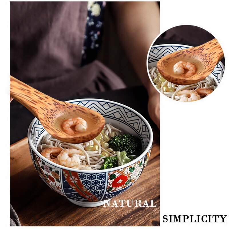 Natürlichen Kokos Holz Löffel Kokosnuss Holz Scoop Besteck Für Küche Restaurant Natürliche Coco Muttern Schalen Küche Liefert