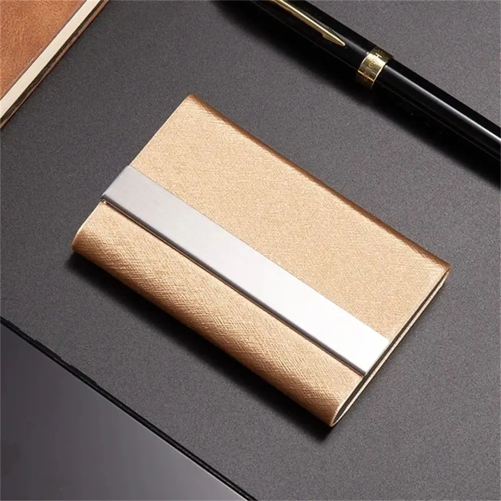 Rfid Credit Card Holder Men Wallets Bank Cardholder Case Luxury PU Leather Slim Thin Business Card Holder with Magnetic Buckle: Transparent