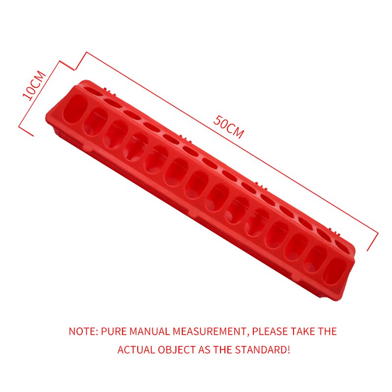 30/50Cm Kip Feeder Flip-Top Pluimvee Vogel Duif Grond Fontein Gevogelte Feeder Trog Kip Landbouw tool Fazant: 50cmRed