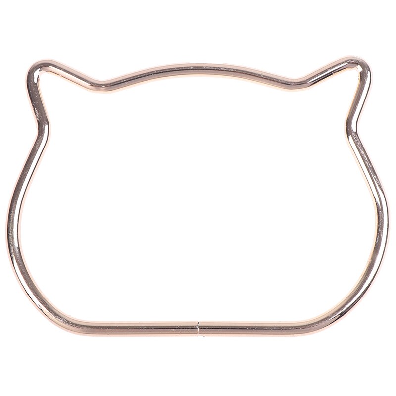 Manijas de Metal para bolso de Oreja de Gato para mujer, accesorio de repuesto para bolsos de hombro artesanales, bolso informal, Correa: Oro