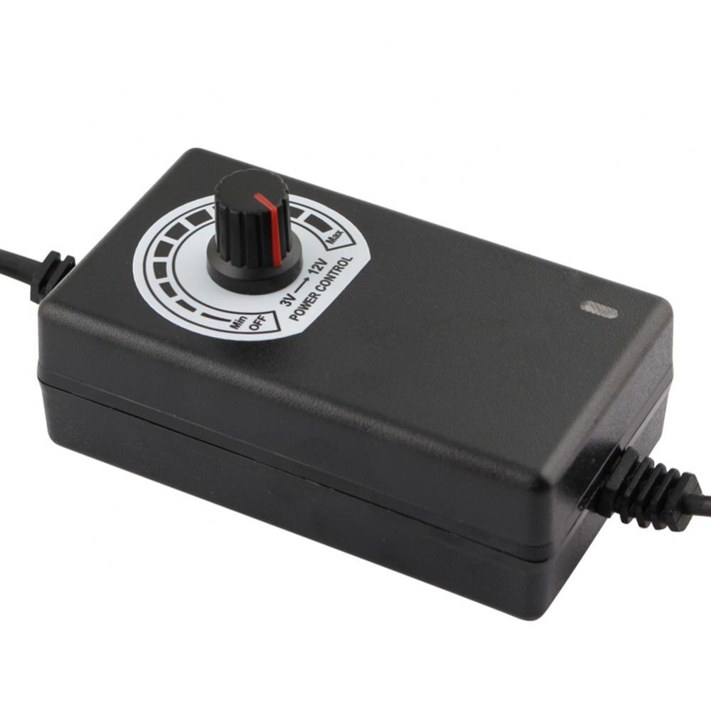 45% Sales! 3V-12V 2A 24W Adjustable Power Supply Adapter Motor Voltage Regulator US/EU Plug