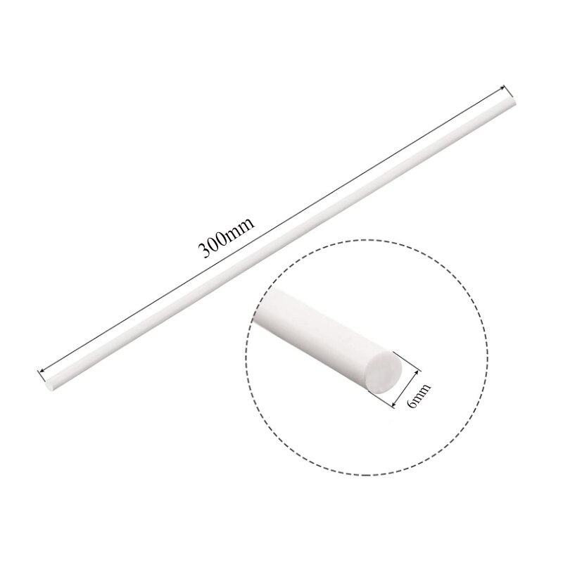 1Pcs White poly tetra fluoro ethylene bar environment-friendly non-toxic DIY PTFE plastic rod 6mm-50mm diameter PTFE bar