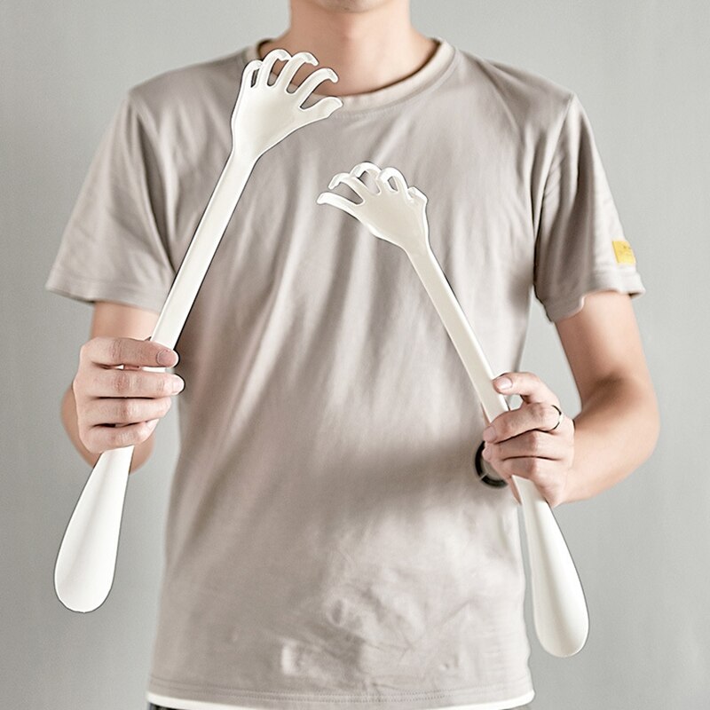 Łyżka robić butów ze skrobaczka robić pleców podwójne zastosowanie 19.7 &quot;długa rączka w kształcie dłoni samo-masażer powieść prezenty dla przyjaciół i rodziny J2Y