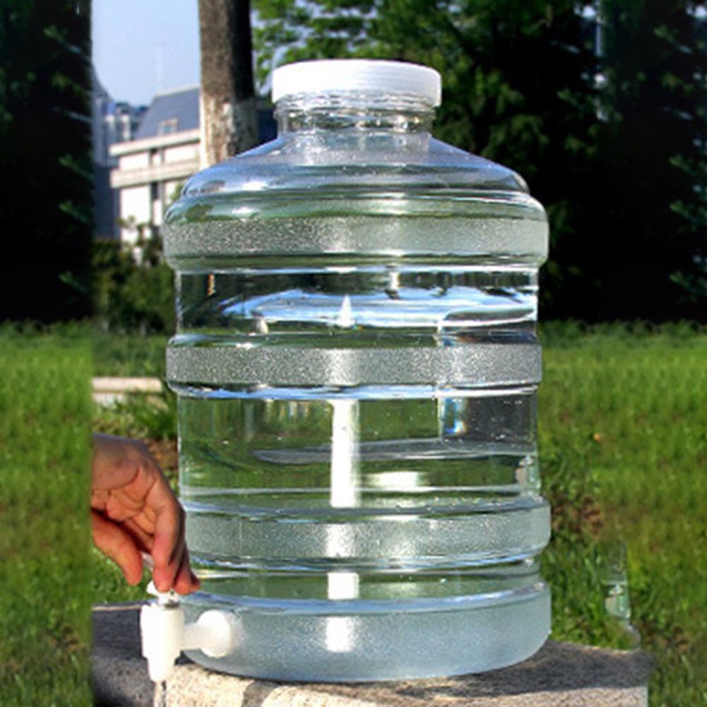 10/15L Car Driving Water Bucket PC Thickened camping water tank Portable Water Container with Faucet For Camping Hiking Picnic