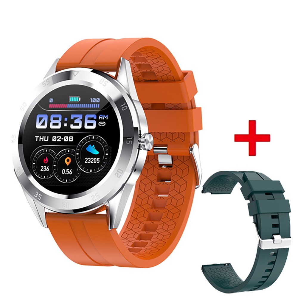 Y10 Smart Watch Bracelet Bluetooth Call Heart Rate Blood Pressure Blood Oxygen Monitoring Sports Fitness Watch Smart Bracelet: Orange Add Green