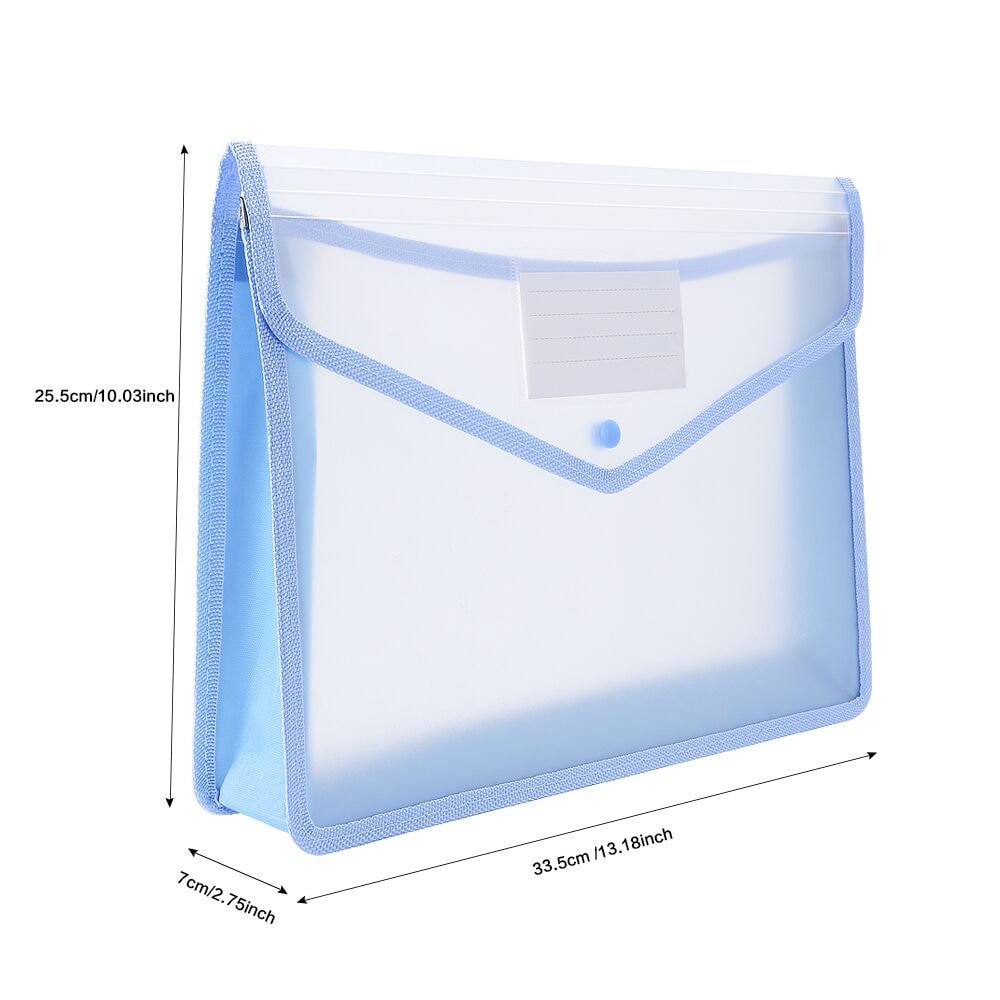 6pc/ sæt plastik  a4 arkivmapper pung med stor kapacitet dokumenttaske popper tegnebog konvolutmapper til kontoret hjemmeskolerejser