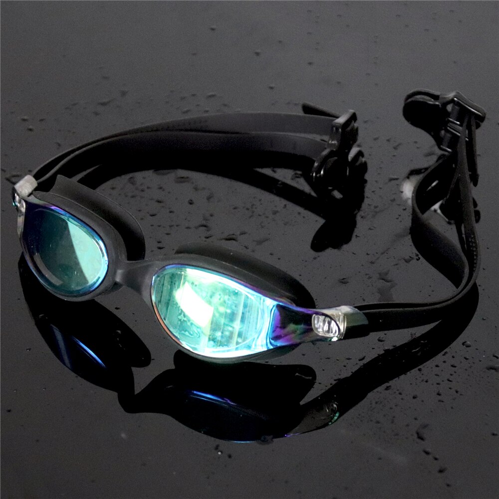 SUPERZYY-Gafas de natación profesionales para hombre y mujer, lentes de protección UV antivaho, ajustables, de silicona, impermeables: Color 2