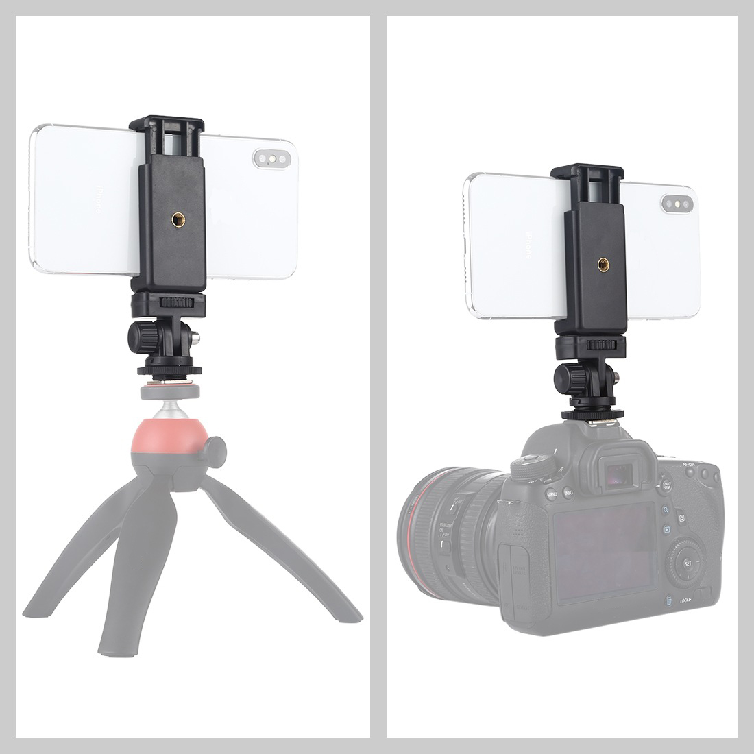 Uchwyt na gorącą stopkę aparatu Uchwyt na telefon Monitor Elastyczny adapter do statywu W Uchwyt na gorącą stopkę do iPhone Samsung Canon Nikon Sony DSLR Camera