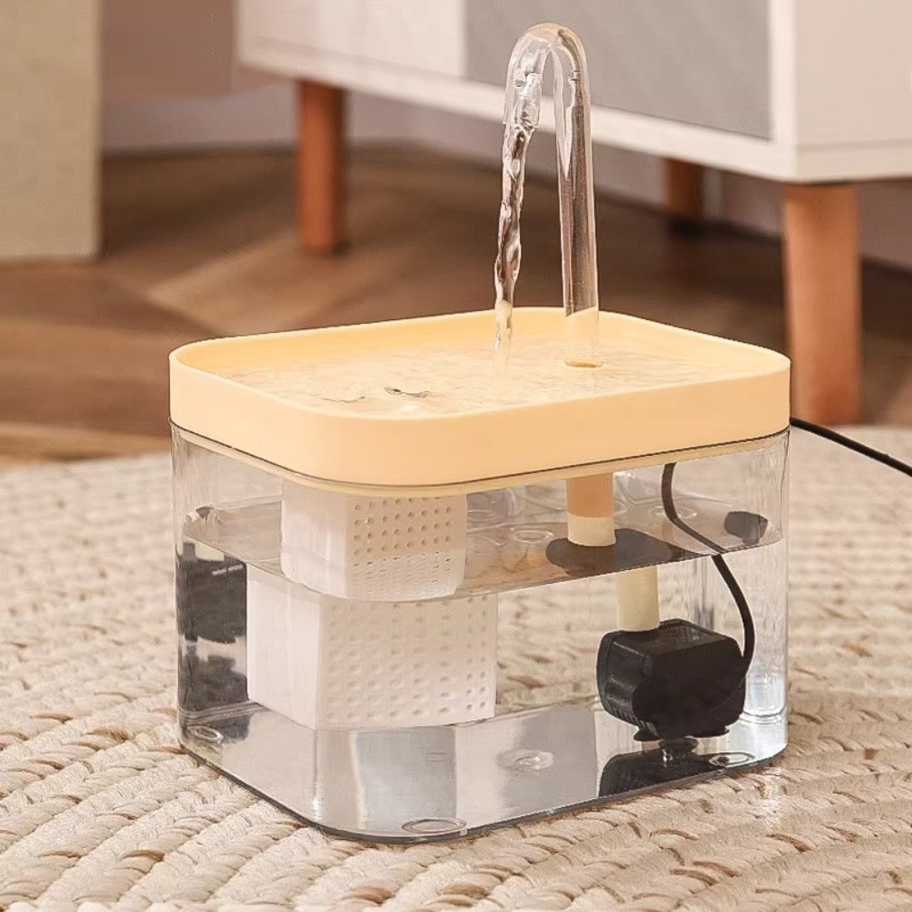 Práctica fuente de agua automática para gatos, dispensador de agua silencioso transparente para mascotas, alimentador de agua inteligente para mascotas de gran capacidad para perros: green