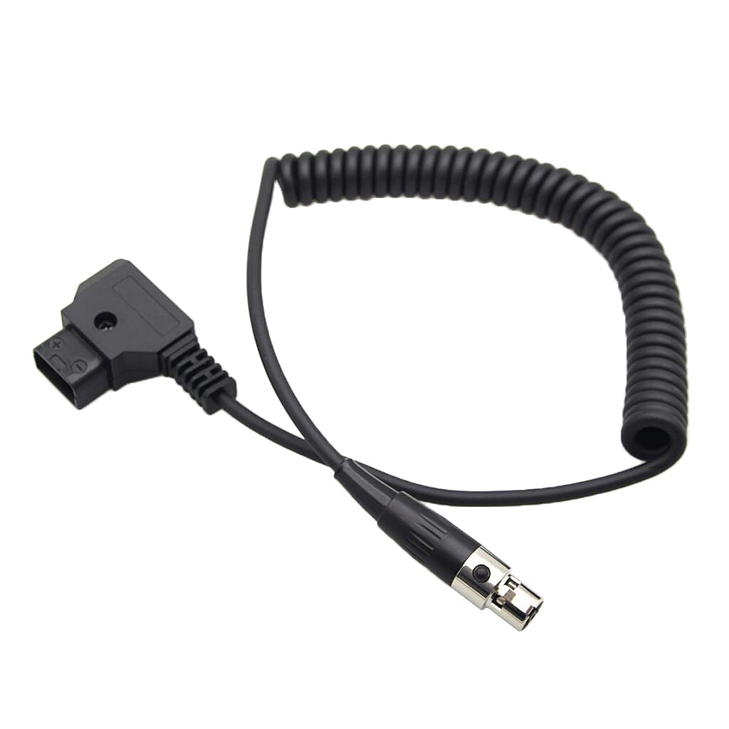 D-tap macho para 4 pinos mini xlr fêmea adaptador de alimentação enrolado cabo para vfm 5.6 Polegada monitor