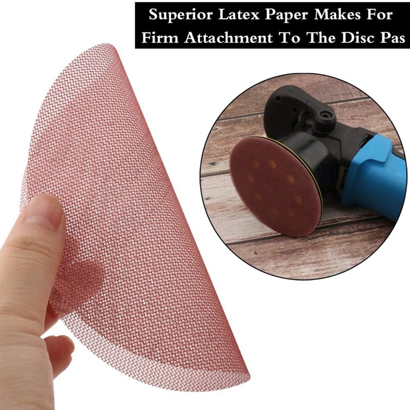 10 Pcs Mesh Sanding Discs 125mm 180 Grit Hook and Loop Sanding Paper Dry Abrasive Discs for Sander Replacement Pads