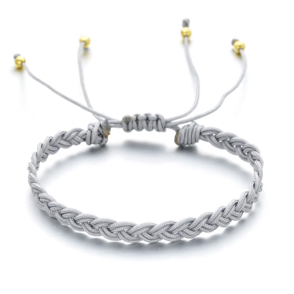 ZMZY Neue Einfache handgefertigt Seil Boho Gewinde Glück Seil Armbinde &Ampere; Armreifen Für Frauen Männer Freundschaft gewebte Regenbogen Armbinde: SL934