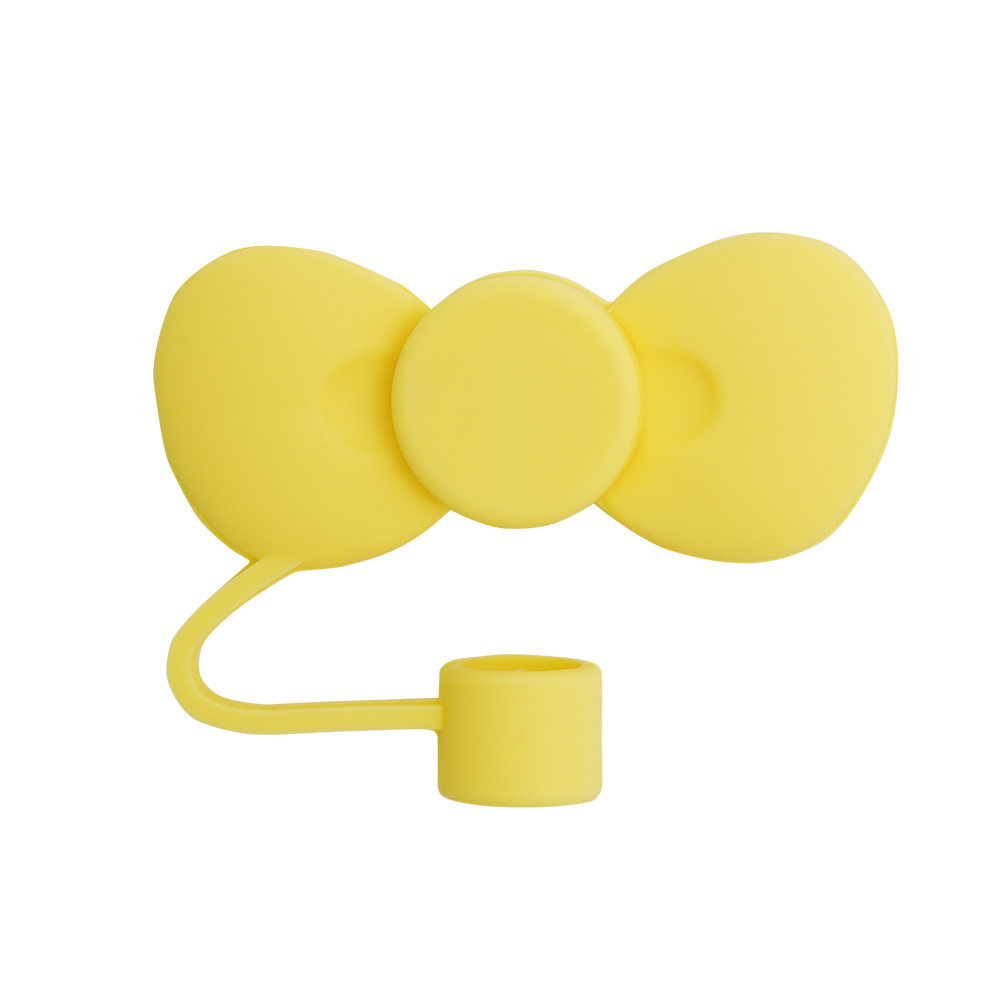 Mooie Boog stro covers cap Toppers Voor stanley 30 & 40 02 Tumbler Cup Herbruikbare Leuke siliconen stro Tips Deksels Bescherm covers: Beige