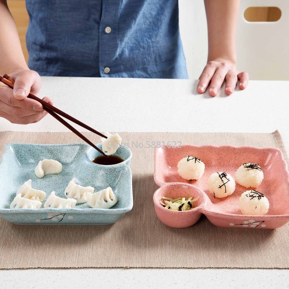 Keraaminen lautanen nyytit kulho sushi lautanen kastikkeella lautanen keittiö astiasto illallislautaset jälkiruoka kakku hedelmälautanen