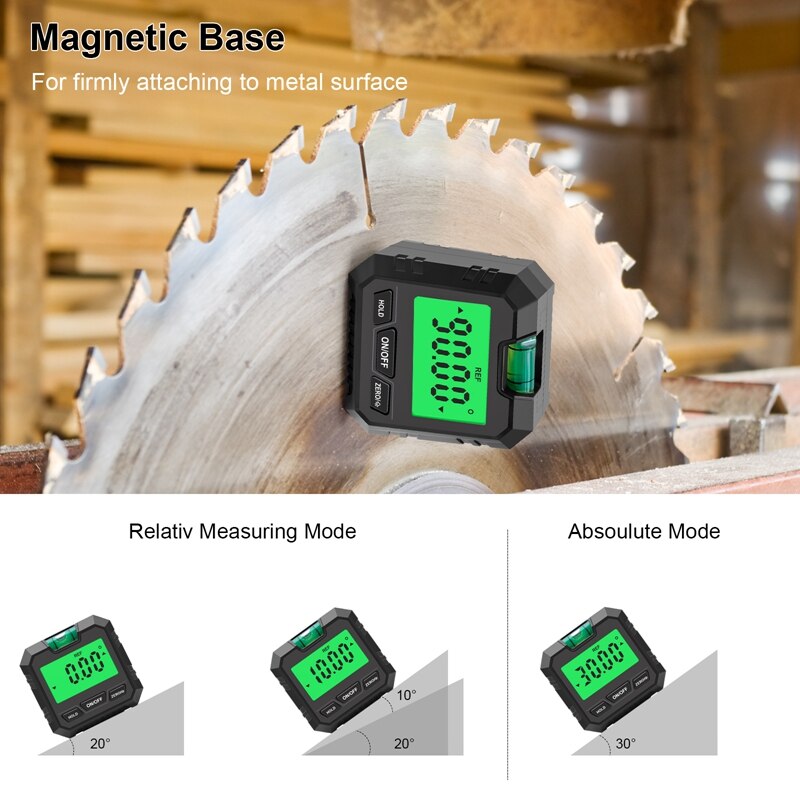 Mini Digital Protractor Inclinometer Electronic Goniometer Level Angle Measurement Meter Finder Level Box