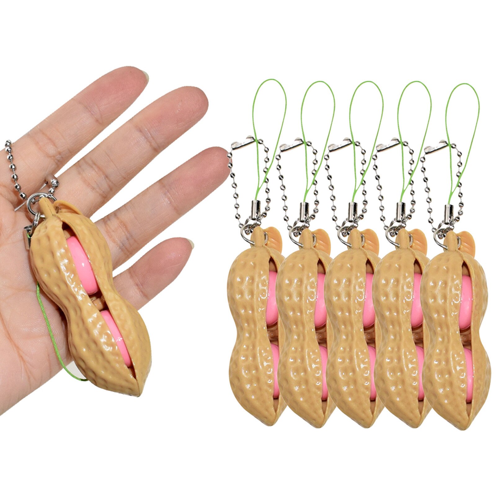 1/3/5Pcs Stress Relief Speelgoed Stress Reliever Grappig Squeeze Verlichten Sleutelhanger Speelgoed En Hobby: 5Pcs