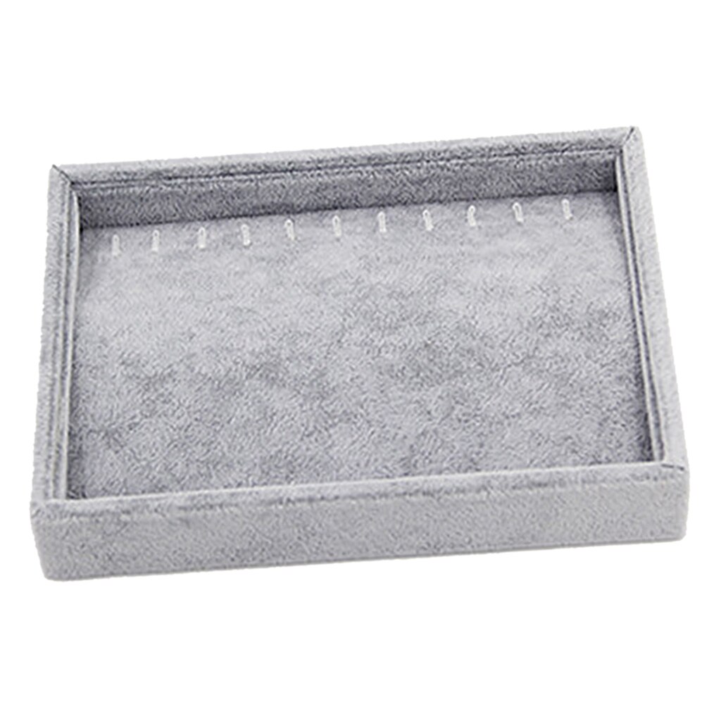 Stackable Velvet Jewelry Tray for Earring Necklace Bracelet Ring Organizer Display Storage Box Jewelry Packaging: Necklace Tray
