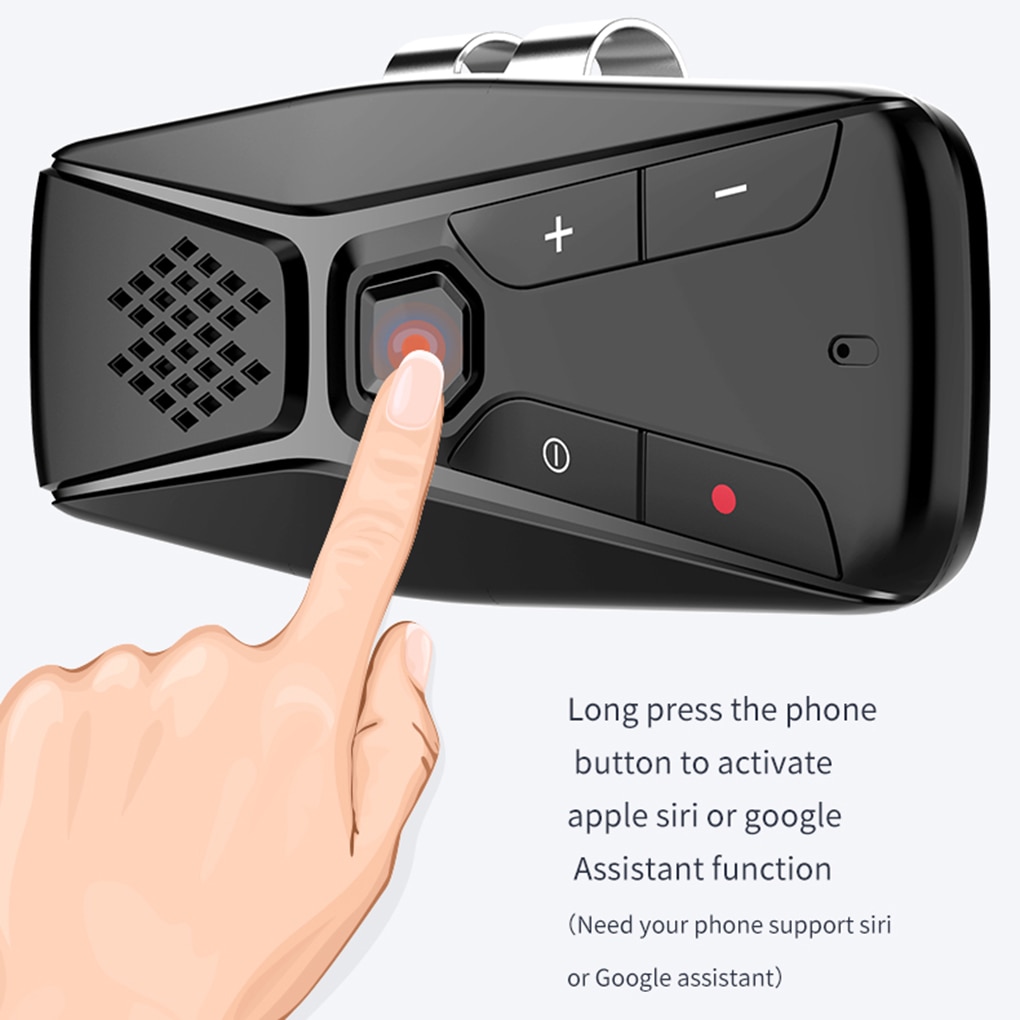 Draadloze Speaker Auto Zonneklep MP3 Speler Speakerphone Voertuig Bluetooth 5.0 Handsfree Kit