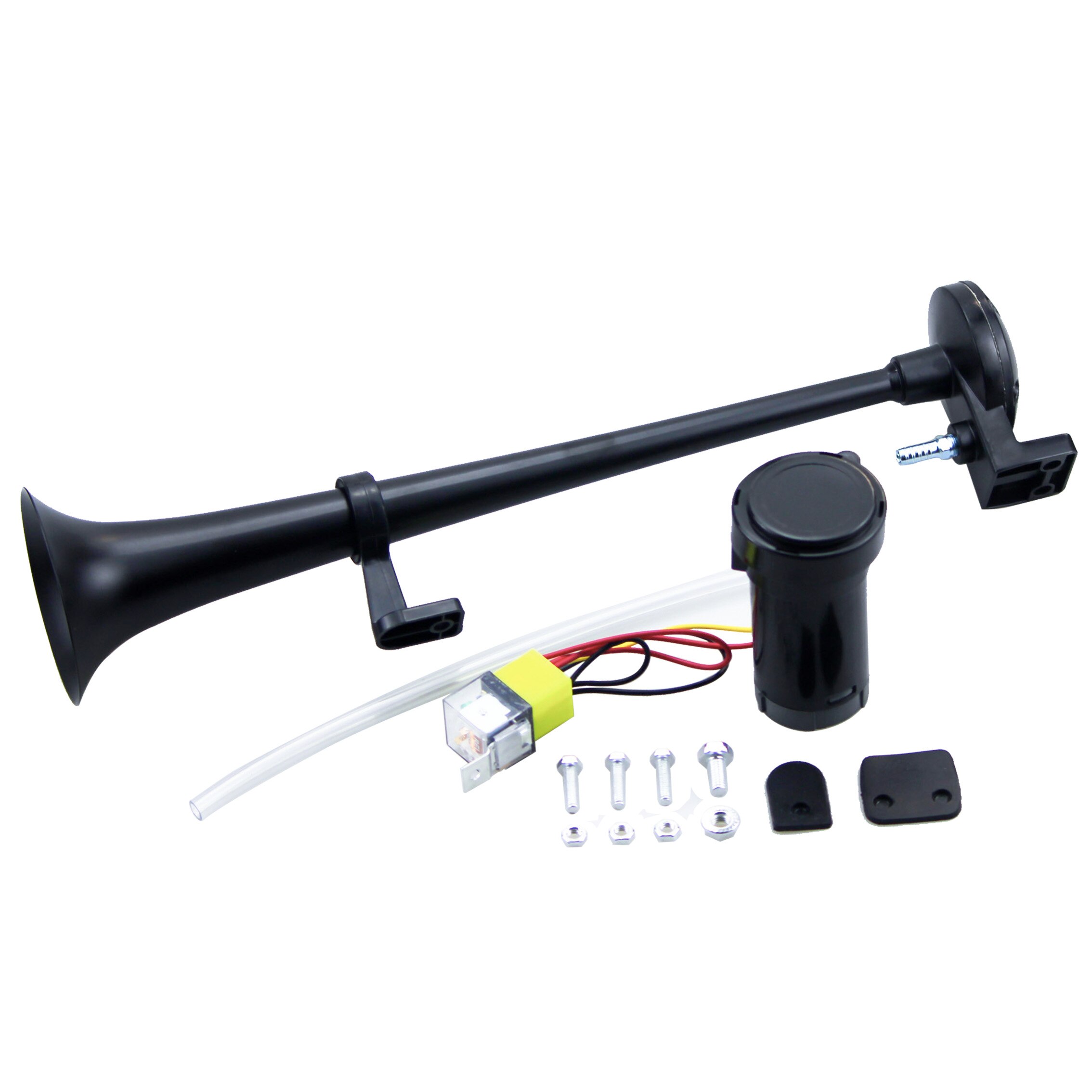 12v/24v bil horn luft lastbil horn 17 tum 150db flerfärgad högtalare för båt tåg auto motorcykel(linje a): 12v / Med svart motor