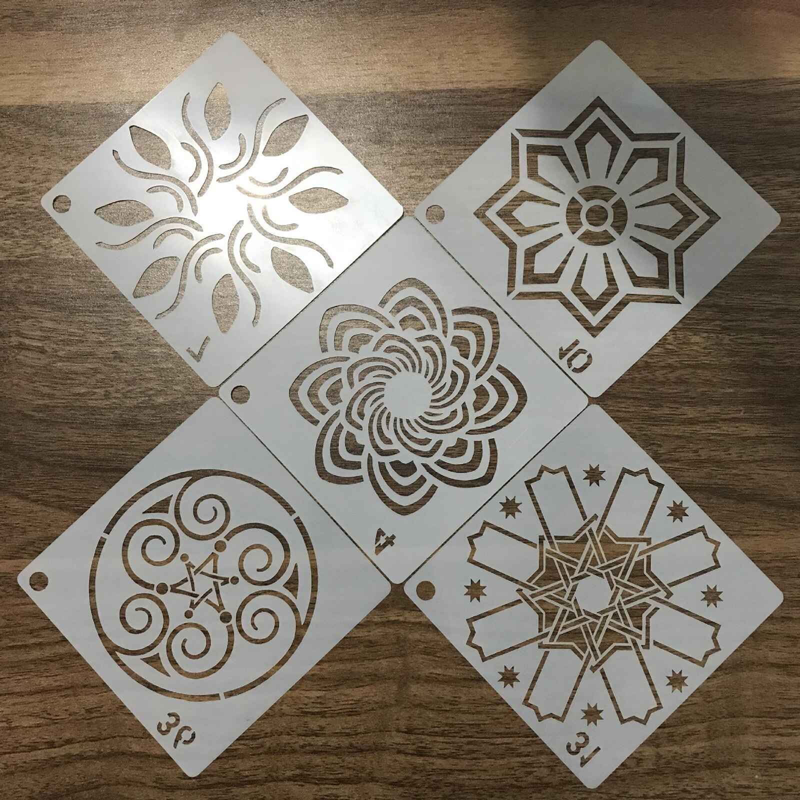 Reusable 36 Pack Mandala Dot Painting Templates Stencils Drawing Perfect for DIY Rock Painting Art Projects 3.6 x3.6 inch