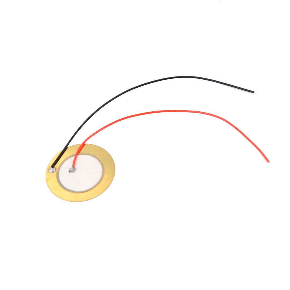 10PCS 27mm Piezo Ceramic Elements Sounder Sensor Trigger Drum Disc + Wire Copper Piezoelectric Buzzer Copper