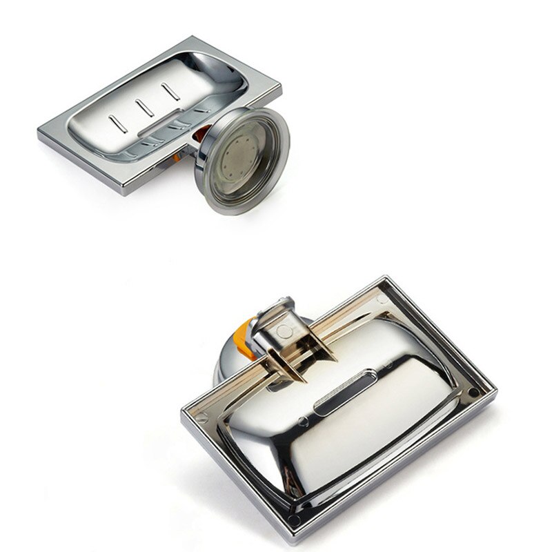 Soap Holder Suction Cup ABS Soaps Dish Basket for Bathroom Shower Kitchen SUB