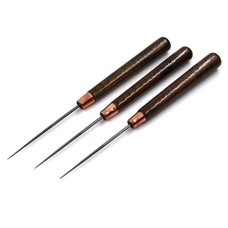 DIY Leather Awl Tool Set, Sewing Needles and Thread Set, Straight Awls Sharp Punching Sewing Accessories, Sewing Good helper
