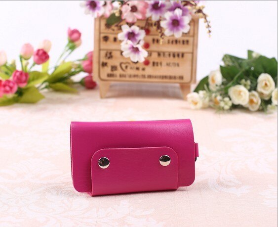 Offre spéciale boucle clés portefeuilles Style classique Pu cuir solide bonbons belles couleurs porte-clés pour hommes femmes