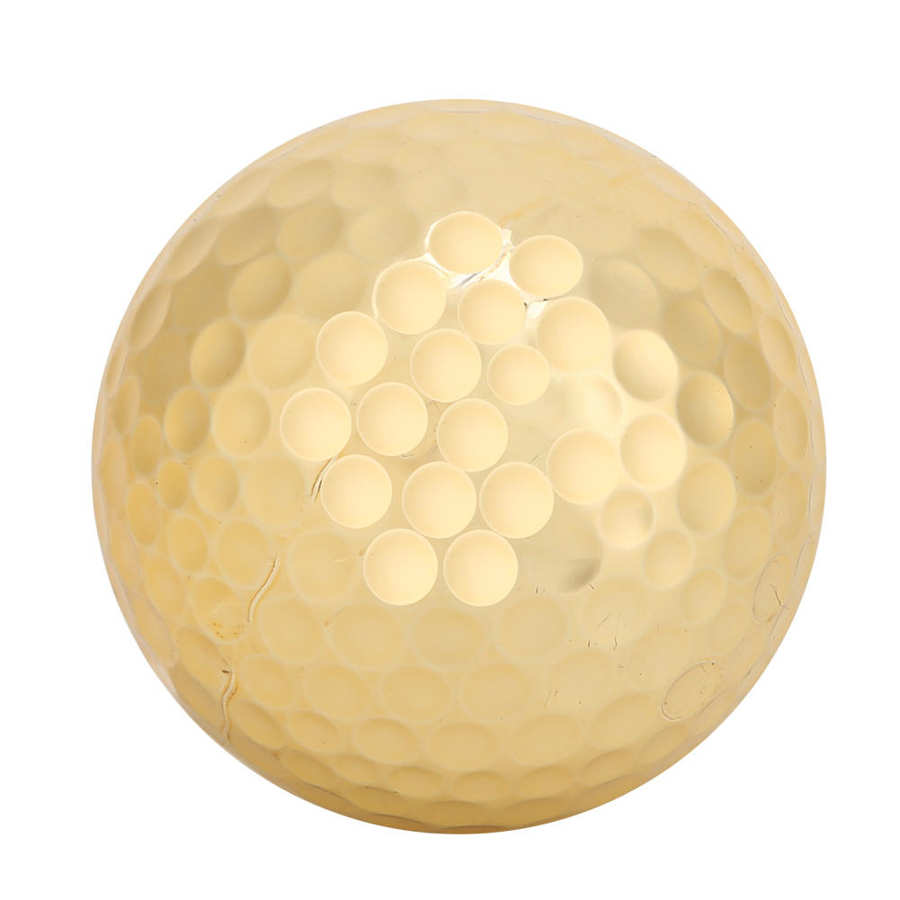 4 stk gyldne golfbold indendørs udendørs standard træning hjælpemidler værktøjer
