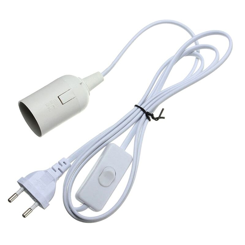 1.8m Power Cord Cable E27 Lamp Base EU Plug Light Bulb Socket Holder with Switch GXMA
