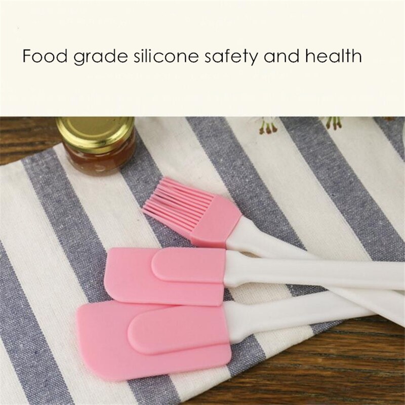 Hometree Keukengerei Siliconen Drie Sets Bakken Saus Borstel Boter Koken Spatel Cookie Pastry Schraper Cake Bakken Tool H147