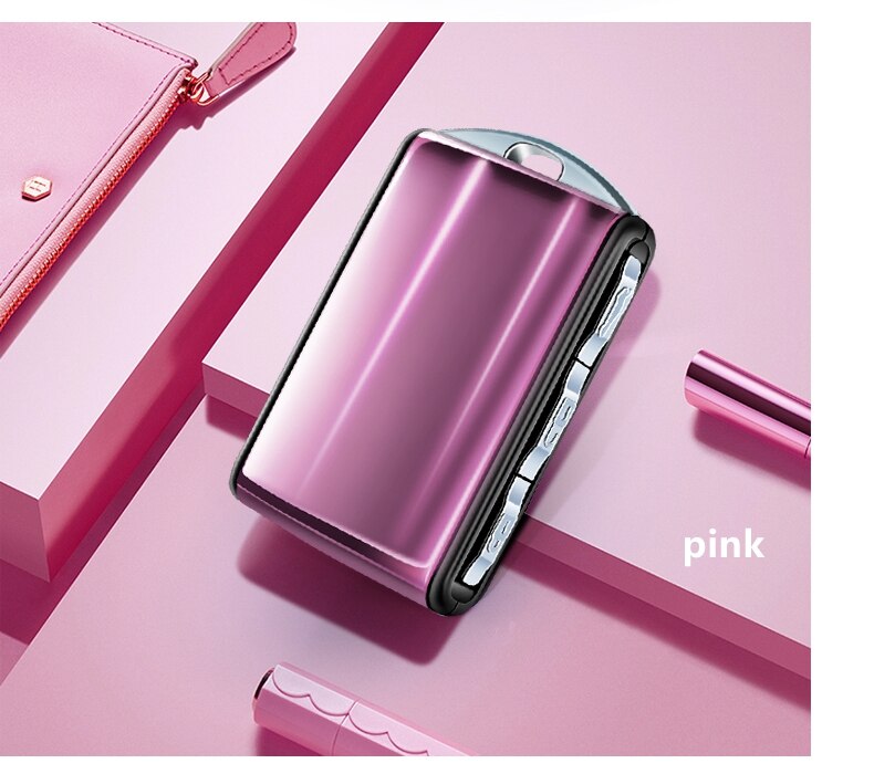 Car ABS Key Case Shell For Volvo XC40 XC60 S90 XC90 V90 T5 T6 T8 Fob Smart Key Replacement: only cover pink